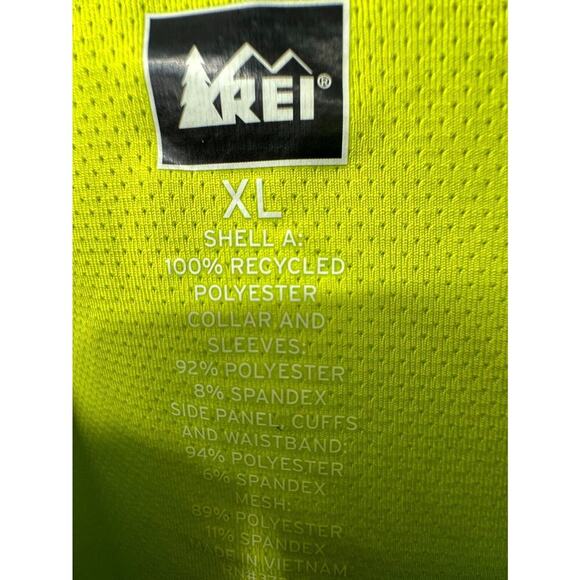 REI Jacket Women's XL Green Black Full Zip Pockets Thamhole Sleeve Mock Neck - Picture 8 of 8